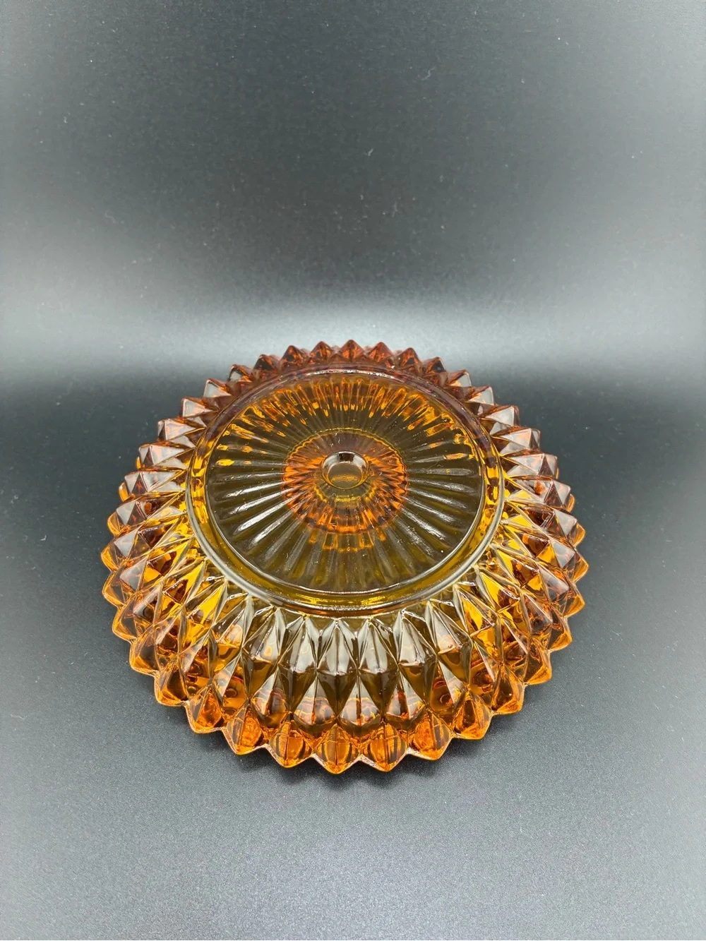 Etched Frosted Glass lantern top with Indiana Amber glass Base DIY Fairy Lamp